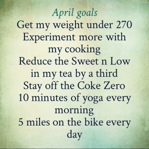 4/27 Weightloss Wednesday: April Goals Reached!