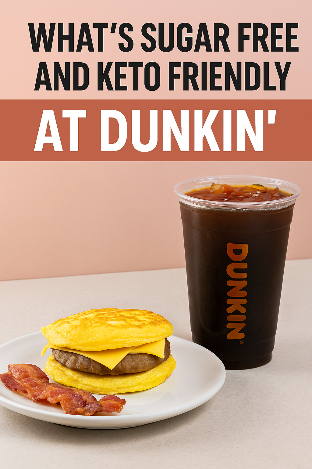 Eating keto at Dunkin’? This guide makes it simple—with sugar-free flavor shots, low-carb drink options, and bunless breakfast swaps that keep you on track. Perfect for low-carb coffee lovers and busy mornings! #KetoDunkin #LowCarbDrinks #SugarFreeOptions #KetoCoffee #KetoBreakfastOnTheGo